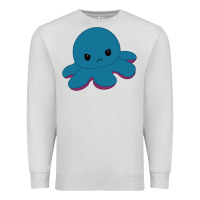 Dove Grey angry blue moody reversible octopus Premium Sweatshirt - lanVoArt