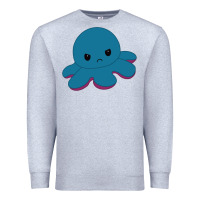 Heather Grey angry blue moody reversible octopus Premium Sweatshirt - lanVoArt