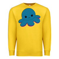 Lemon angry blue moody reversible octopus Premium Sweatshirt - lanVoArt