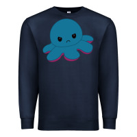 Navy angry blue moody reversible octopus Premium Sweatshirt - lanVoArt
