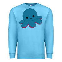 Ocean Blue angry blue moody reversible octopus Premium Sweatshirt - lanVoArt