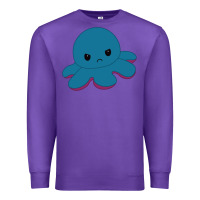 Purple angry blue moody reversible octopus Premium Sweatshirt - lanVoArt