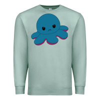 Seafoam angry blue moody reversible octopus Premium Sweatshirt - lanVoArt