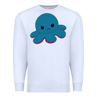 White angry blue moody reversible octopus Premium Sweatshirt - lanVoArt