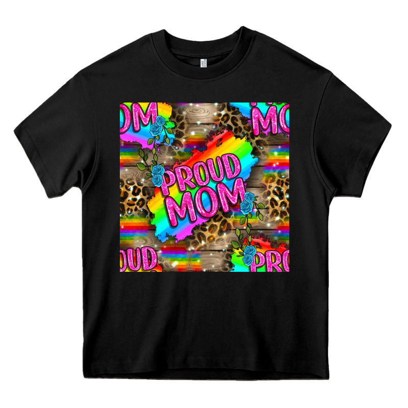 Pride Lgbtq+ Proud Mom With Leoapard Patterns Heavy Core Tee by BundleAndBundleShop | Teevron
