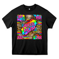 Black Pride LGBTQ+ Proud Mom With Leoapard Patterns Heavy Core Tee - BundleAndBundleShop