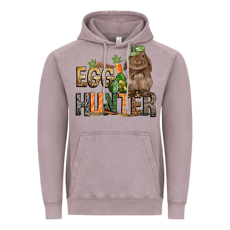 Egg Hunter With Rabbit Easter Day Vintage Hoodie by HowdyJamesFarm | Teevron