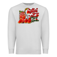 Dove Grey hot mom summer watermelon Premium Sweatshirt - RacoonDesign