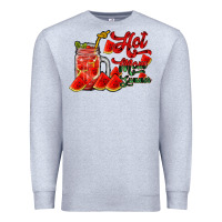 Heather Grey hot mom summer watermelon Premium Sweatshirt - RacoonDesign