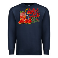 Navy hot mom summer watermelon Premium Sweatshirt - RacoonDesign