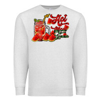 Oatmeal Heather hot mom summer watermelon Premium Sweatshirt - RacoonDesign