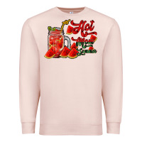 Pale Pink hot mom summer watermelon Premium Sweatshirt - RacoonDesign