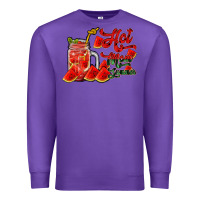Purple hot mom summer watermelon Premium Sweatshirt - RacoonDesign