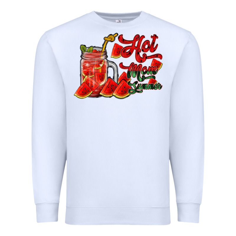 Hot Mom Summer Watermelon Premium Sweatshirt by RacoonDesign | Teevron