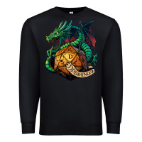 Black dragon and a d20 Premium Sweatshirt - lanVoArt