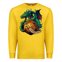 Lemon dragon and a d20 Premium Sweatshirt - lanVoArt