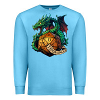 Ocean Blue dragon and a d20 Premium Sweatshirt - lanVoArt