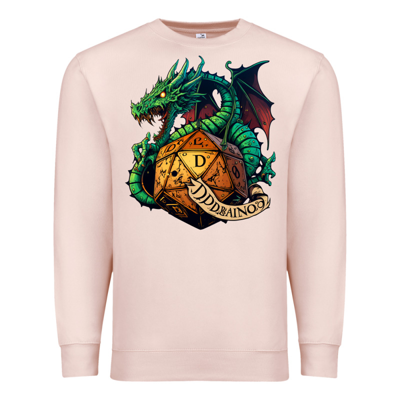 Dragon And A D20 Premium Sweatshirt by lanVoArt | Teevron