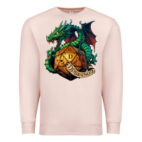 Pale Pink dragon and a d20 Premium Sweatshirt - lanVoArt