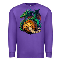 Purple dragon and a d20 Premium Sweatshirt - lanVoArt