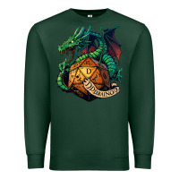 Sports Green dragon and a d20 Premium Sweatshirt - lanVoArt
