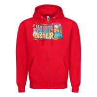 Red Happy Easter Zipper Hoodie - LillyAllenDesigns