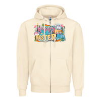 Sandshell Happy Easter Zipper Hoodie - LillyAllenDesigns