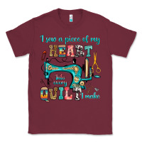 Burgundy i sew a piece of my heart into every quilt i make Classic Tee - RanaPortraitStore