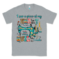 Heather Grey i sew a piece of my heart into every quilt i make Classic Tee - RanaPortraitStore