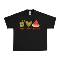 Black peace love watermelon Urban Heavy Tee - JahusDesignShop