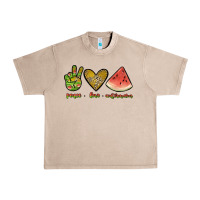French Oak peace love watermelon Urban Heavy Tee - JahusDesignShop