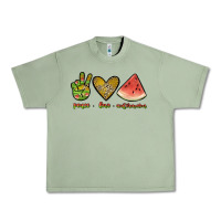 Oil Green peace love watermelon Urban Heavy Tee - JahusDesignShop