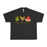 Pigment Black peace love watermelon Urban Heavy Tee - JahusDesignShop