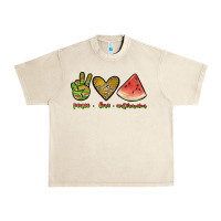 Sandshell peace love watermelon Urban Heavy Tee - JahusDesignShop