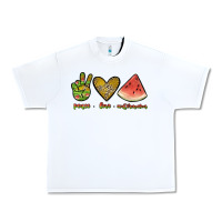 White peace love watermelon Urban Heavy Tee - JahusDesignShop