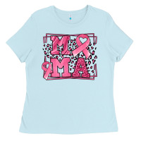Baby Blue Breast Cancer Awareness mama ribbon Ladies Tee - LillyAllenDesigns