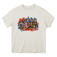 Cream Patriotic Mama Heavy Core Tee - BundleAndBundleShop