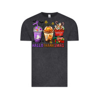 Vintage Black hallothanksmas coffee cups Vintage Tee - texasbilliewilder