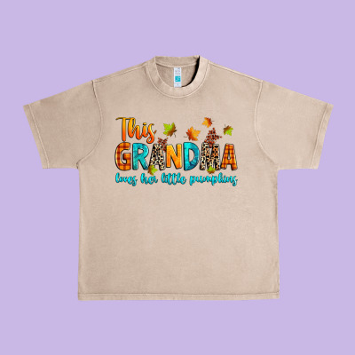 Customized This Grandma Loves Her Little Pumpkins Urban Heavy Tee Designed By Texasbilliewilder