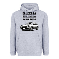 Heather Grey initial d fujiwara tofu shop ae86 manga Heavyweight Hoodie - lanVoArt