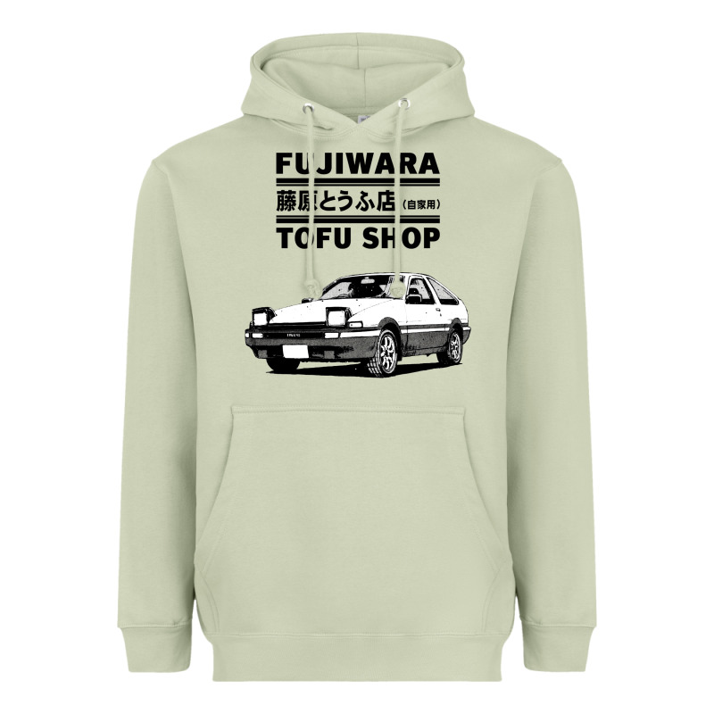 Initial D Fujiwara Tofu Shop Ae86 Manga Heavyweight Hoodie by lanVoArt | Teevron