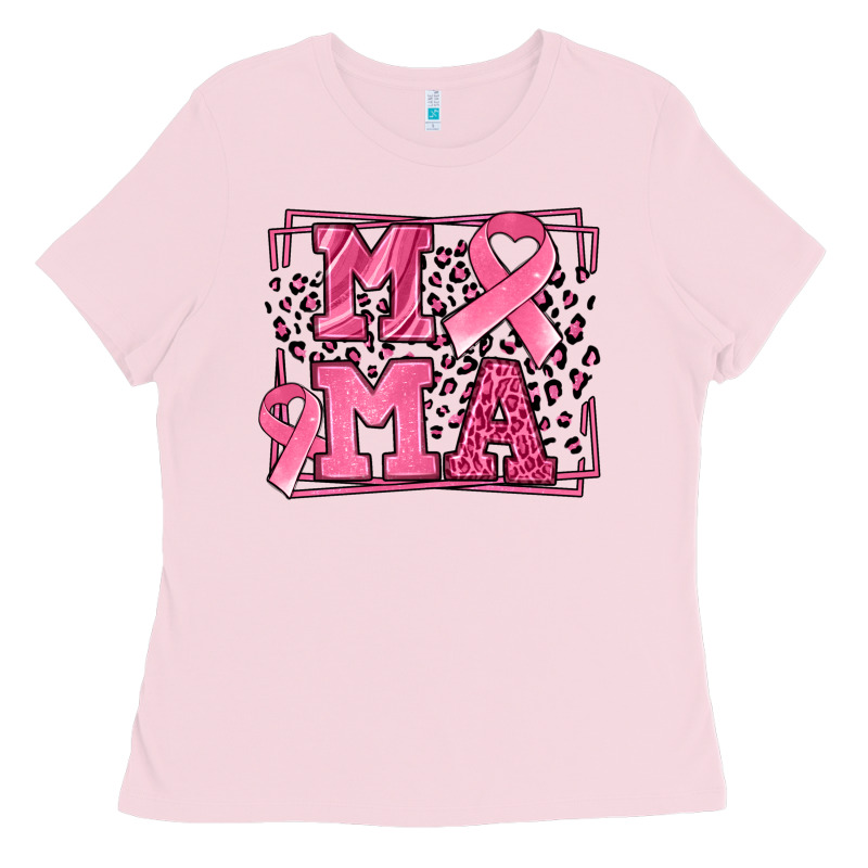 Breast Cancer Awareness Mama Ribbon Ladies Tee by LillyAllenDesigns | Teevron
