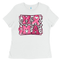 White Breast Cancer Awareness mama ribbon Ladies Tee - LillyAllenDesigns