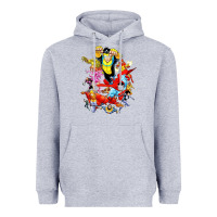 Heather Grey invincible and friend hero art Heavyweight Hoodie - lanVoArt