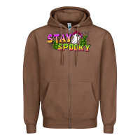 Chestnut Stay Spooky Zipper Hoodie - CowhideDigitalArt