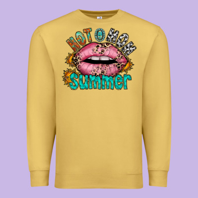 Hot Mom Summer Premium Sweatshirt Designed By Racoondesign