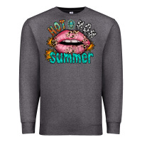 Charcoal Heather hot mom summer Premium Sweatshirt - RacoonDesign