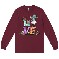 Burgundy easter gnome easter bunny gnome Long Sleeve Tee - Jasminsmagicworld