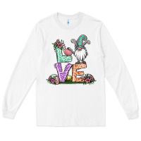 White easter gnome easter bunny gnome Long Sleeve Tee - Jasminsmagicworld