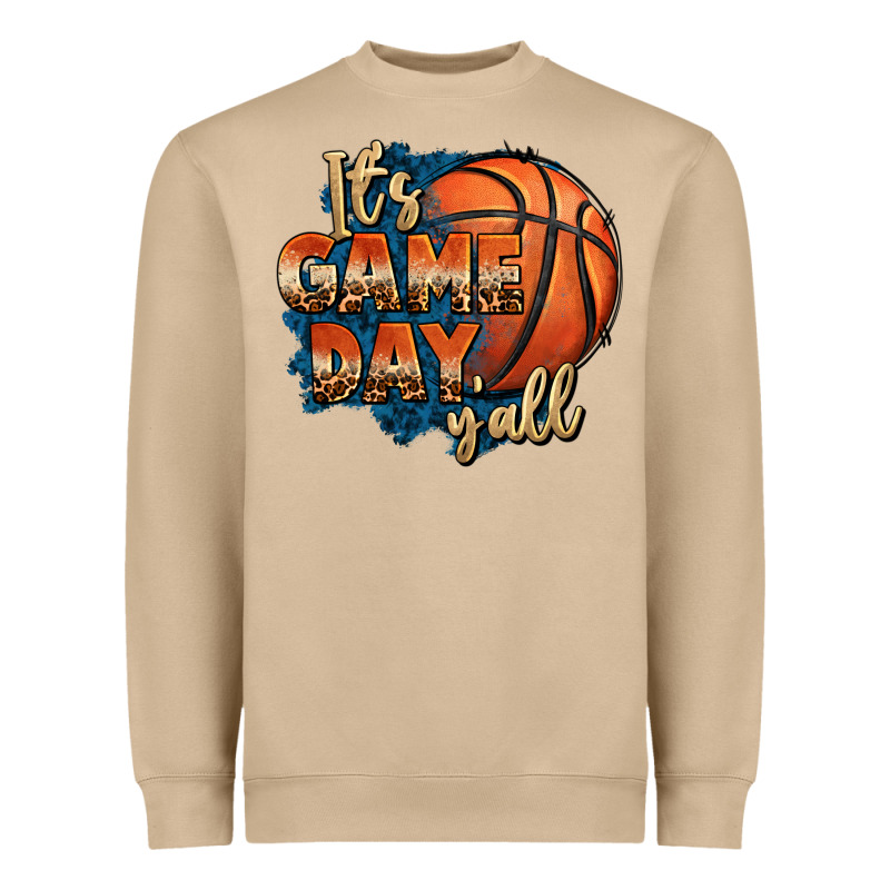 It's Game Day Y'all Basketball Heavyweight Sweatshirt by FaDigitalArtStudio | Teevron